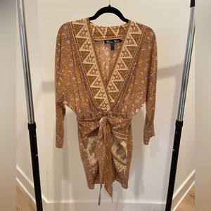 Winter Kate 100% Silk Printed Mini Dress